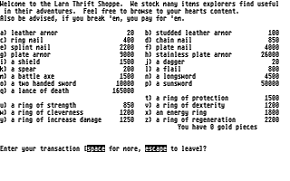 ST Larn atari screenshot